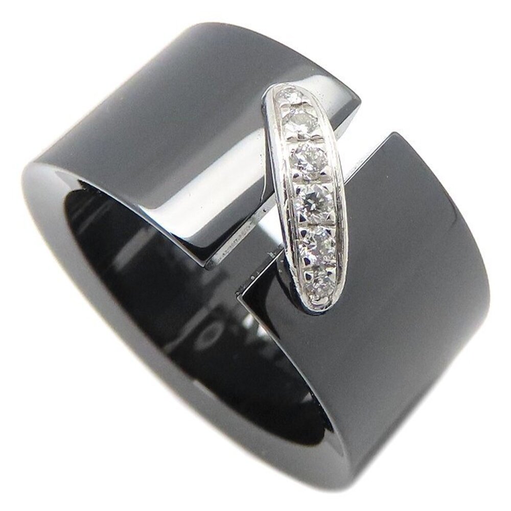 CHAUMET 18k Silver Diamond Ring